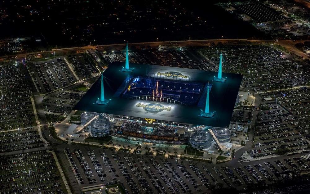 Hard Rock Stadium — Night View